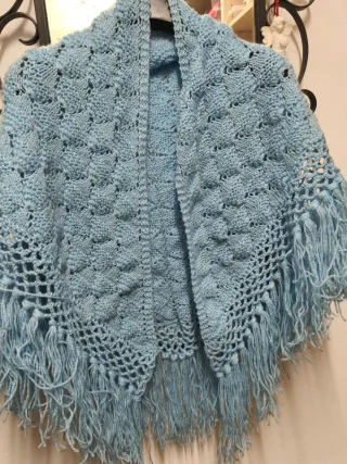 Sciarpa lana fatta a mano ai ferri