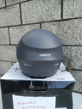Casco Moto Integral Favoto Gris Mate
