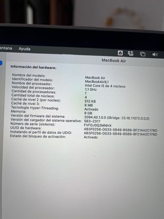 MacBook Air 13” 2020 8GB RAM