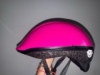 Casco de bicicleta infantil Rosa fucsia ajustable