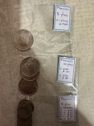 Monedas antiguas J.C. I, Franco, Alfonso