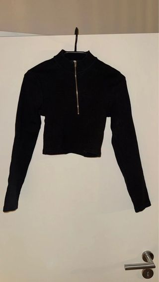 Zara Blusa Manga Larga Cremallera Talla M