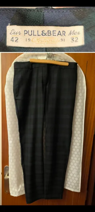 Pantalones PULL&BEAR Cuadros Talla 42
