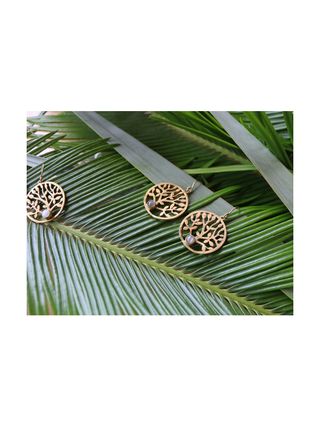 Pendientes árbol de la vida dorados