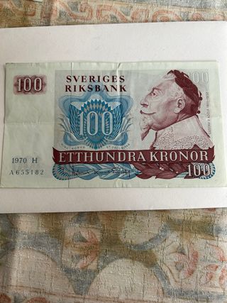 Suecia 100 Coronas 1970 Billete