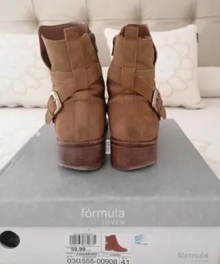 Botines ante marrón Fórmula Joven Talla 41