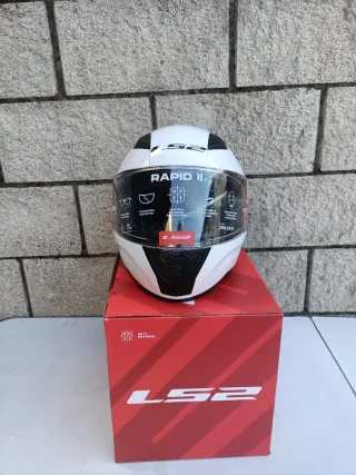 Casco Moto Integral LS2 Rapid Solid Blanco