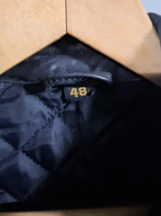 Chaqueta moto piel Garibaldi negra vintage