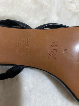 Sandalias tacón Zara negras T.38