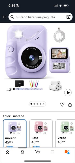 Cámara Infantil Fotos, Video y Juegos. Nueva