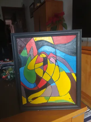 Pintura al óleo paisaje montaña