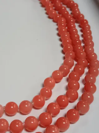 Collana corallo vetro