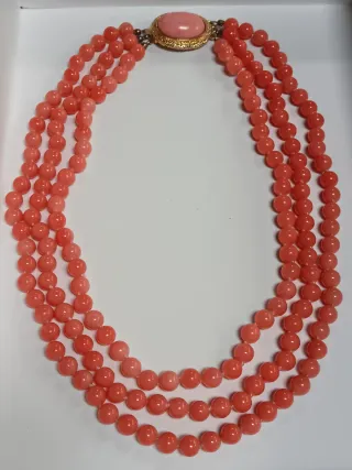 Collana corallo vetro