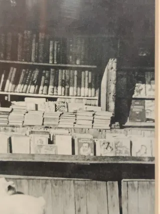 Cuadro Vintage Libros + Sello Feria 1976