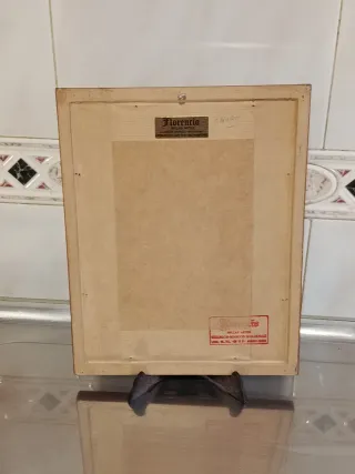 Cuadro Vintage Libros + Sello Feria 1976