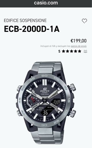 Reloj Casio Edifice ECB-2000D-1A Nuevo