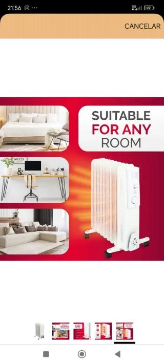 Radiador de aceite Alpina 2000W