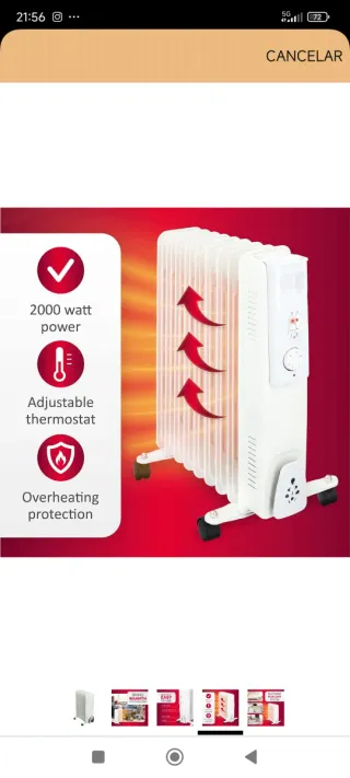 Radiador de aceite Alpina 2000W