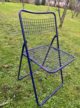 5 sedie pieghevoli in metallo