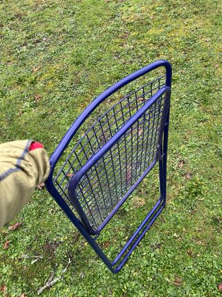 5 sedie pieghevoli in metallo