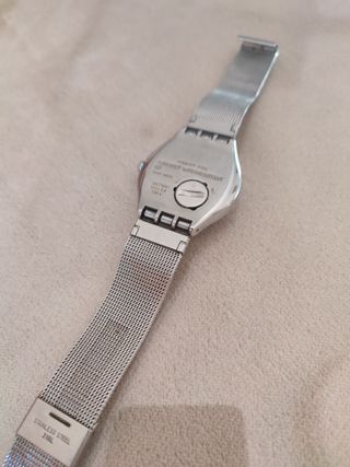 Swatch Irony acero azul vintage años 90 coleccion