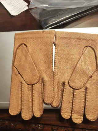 Guantes de cuero F.P. color camel