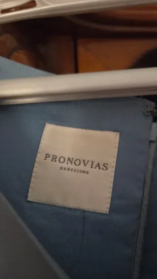 Top de invitada azul usado una vez como madrina