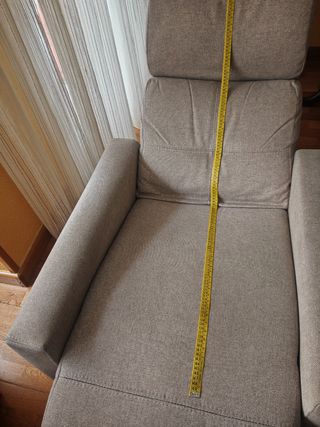 Sillón reclinable tela beige/gris Comprado en 2021