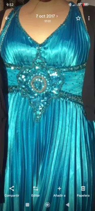 Vestido de fiesta largo azul