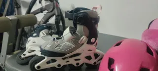 Patines y Casco Rosa