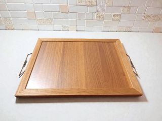 Vassoio vintage legno e ferro con Putti