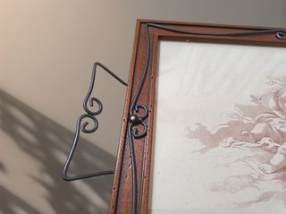 Vassoio vintage legno e ferro con Putti