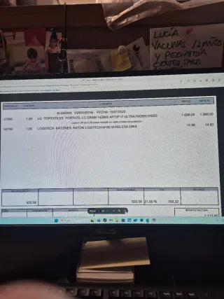 LG Gram 14Z90S i7 16GB RAM 128GB SSD Portátil