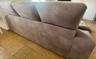 Sofá chaiselongue 3 plazas gris