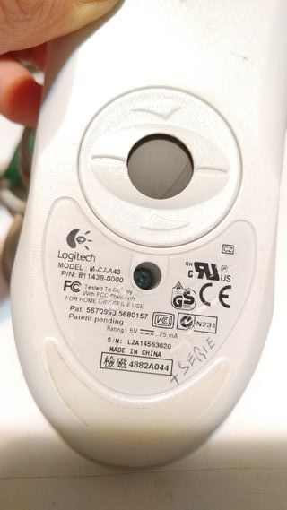 Ratón serie PS/2 adaptador logitech clasico Bola