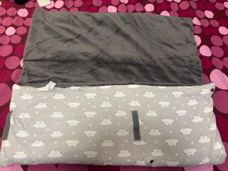 Manta bebé nubes gris