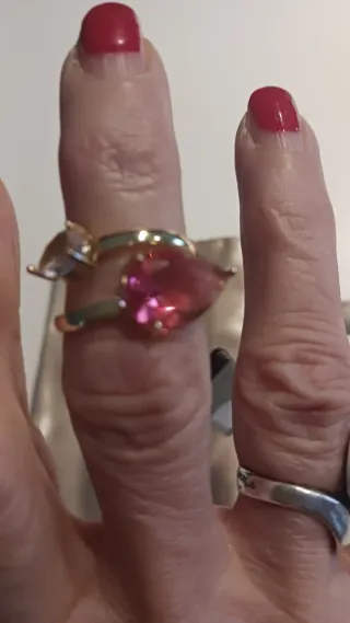 Anello Sodini con cristalli rosa