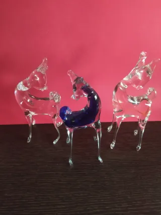 Lote 3 Figuras Cristal Murano