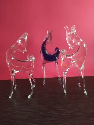 Lote 3 Figuras Cristal Murano
