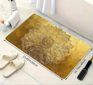 Elegante alfombra  dorada nueva