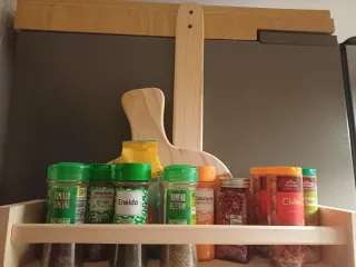 Especiero madera pino nevera a medida