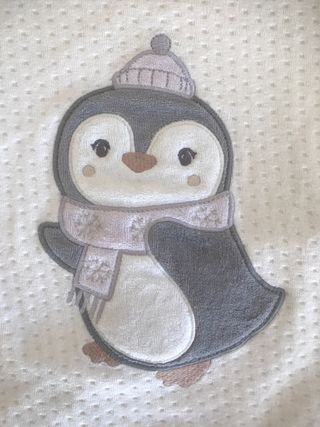 Pijama bebé niña 80 cm invierno pingüino 2 piezas