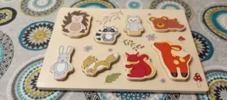 Rompecabezas madera animales bebé