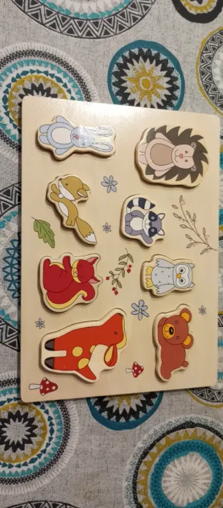 Rompecabezas madera animales bebé