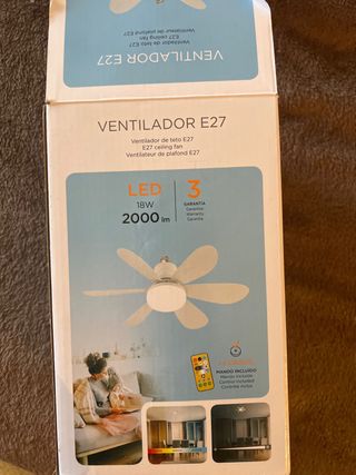 Ventilador de techo E27 LED 18W 2000lm