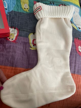 Calcetines Hunter Talla L Beige/Blanco
