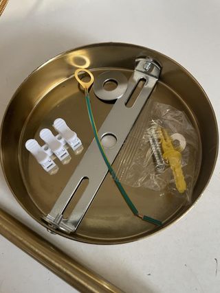 Applique Sfera Vetro Bianco E27 Oro Metallo