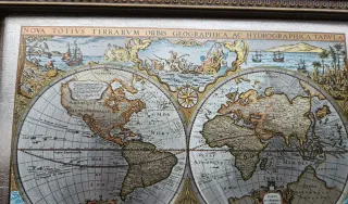 2 Cuadros Mapamundi 25x20 cm