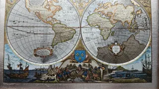 2 Cuadros Mapamundi 25x20 cm