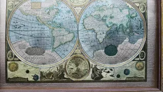 2 Cuadros Mapamundi 25x20 cm